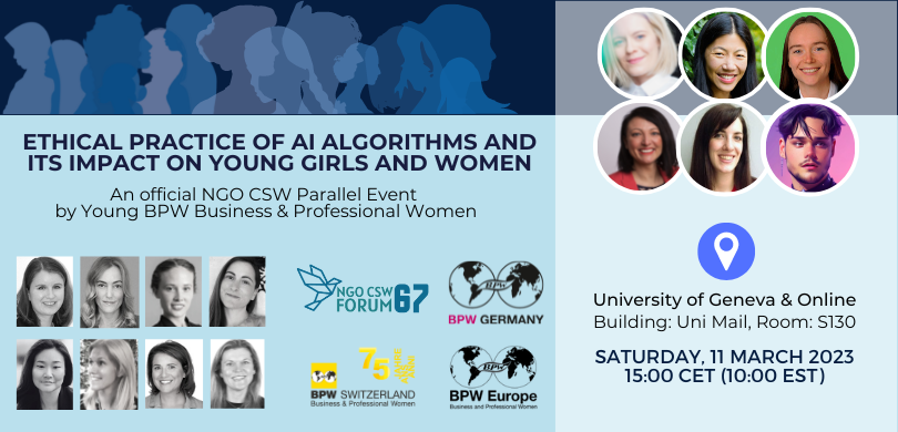 Ethical practice of Artificial Intelligence algorithms and its impact on young girls and women